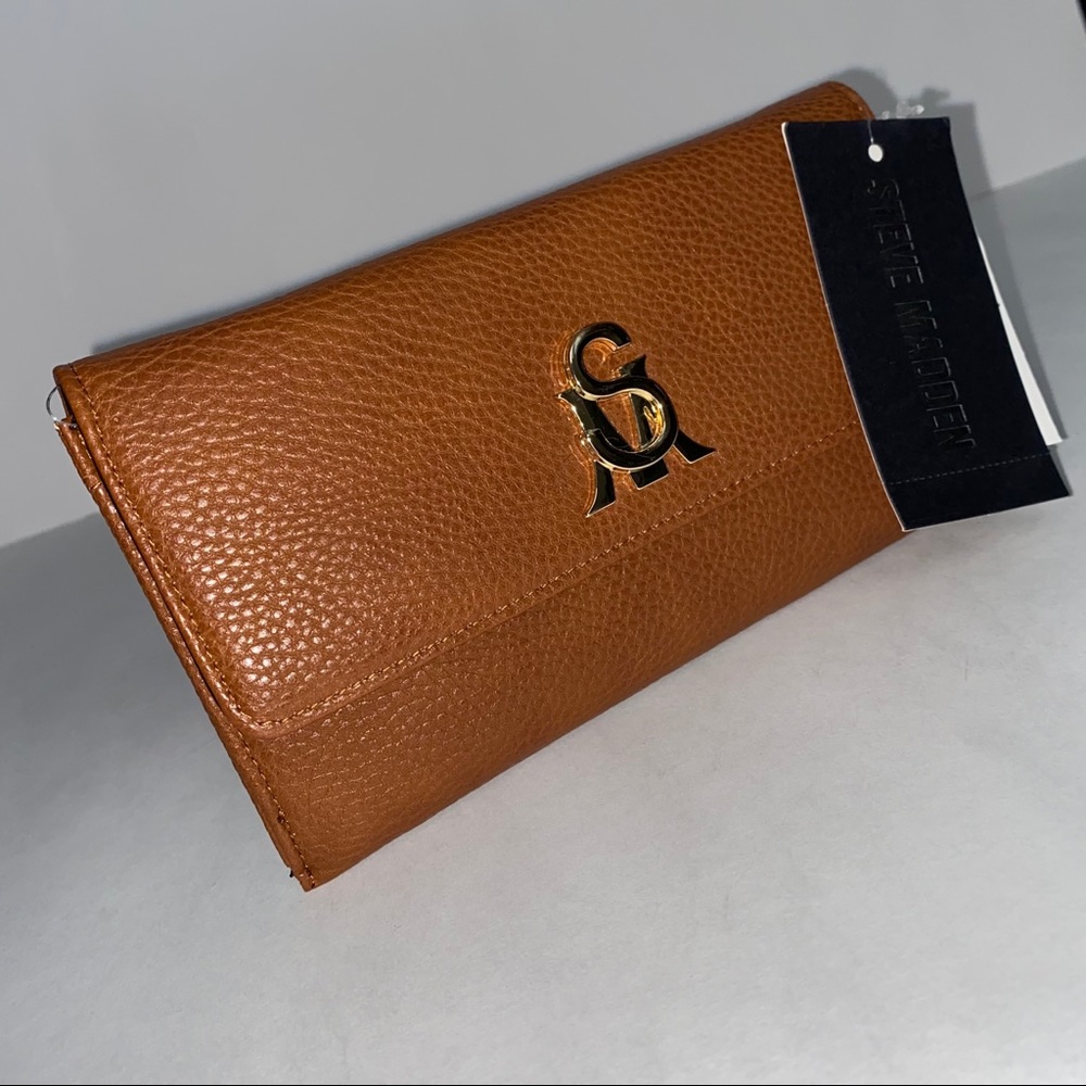 Steve Madden Btease Cognac Wallet/Wristlet